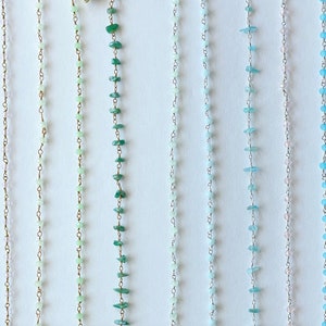 rosary chain bracelet, gold/silver dainty bead chain, colorful rosary chain, custom chain choker, chain with beads, aesthetic y2k bracelet
