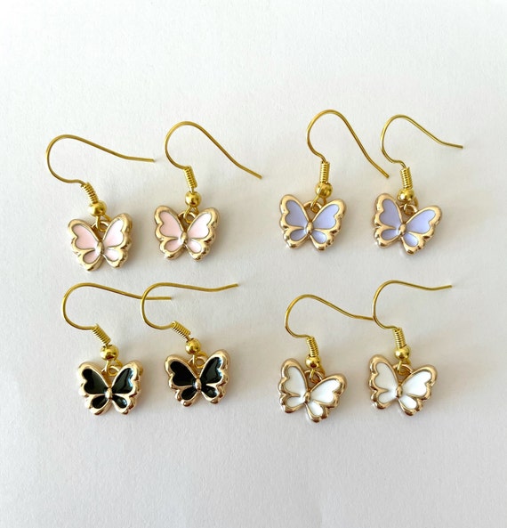 Brandy Melville | Jewelry | Brandy Melville Yellow Acrylic Butterfly  Earrings | Poshmark