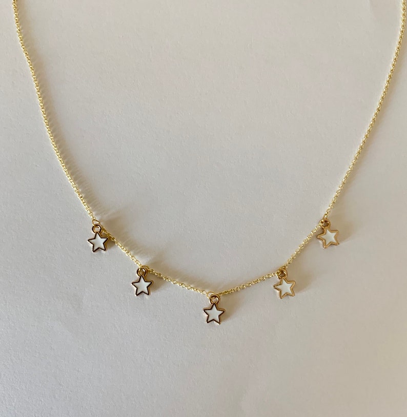 Y2k star necklaces gold chain or seed beads trendy dainty Etsy