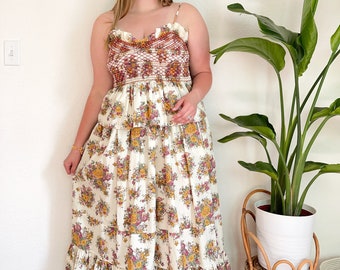 M/L- Loretta Caponi Firenze Floral Piece Couture Top/skirt Set