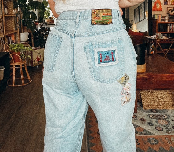 35 Vintage MAZE 80s Patchwork High Rise 