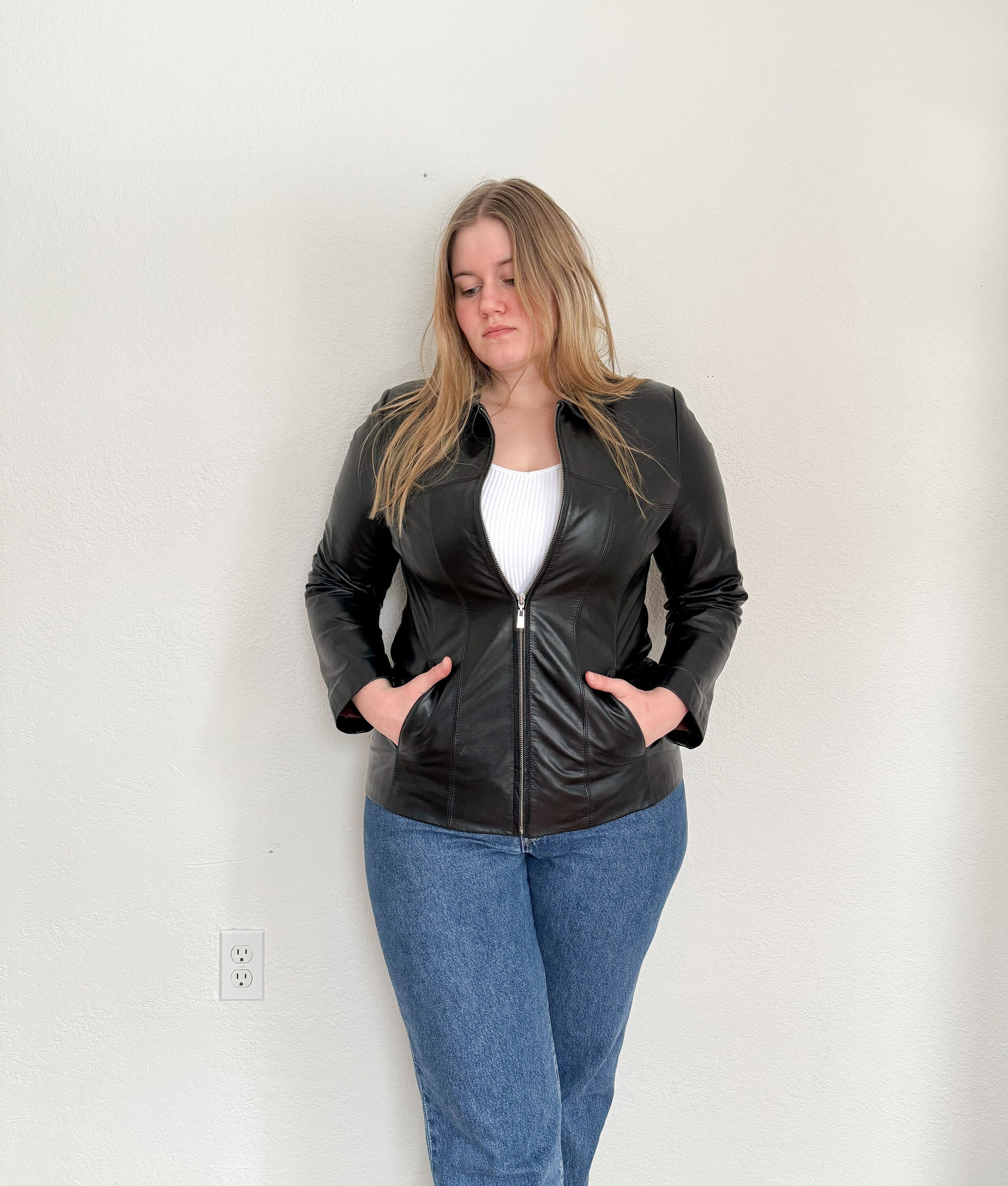 L Vintage Wilson's Leather Black Zip up 90s Classic Jacket Genuine Leather Edgy Grunge Streetwear - Etsy L Vintage Wilson's Leather Black Zip up 90s Classic Jacket Genuine Leather Edgy Grunge Streetwear - Etsy