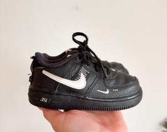 7C- toddler NIKE AF1 black low streetwear sneaker cute unisex kids shoes