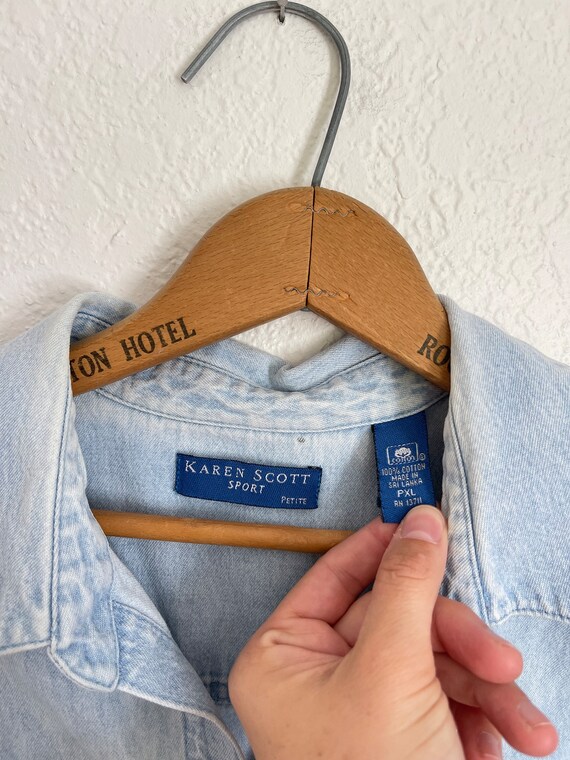 Karen scott top denim dress
