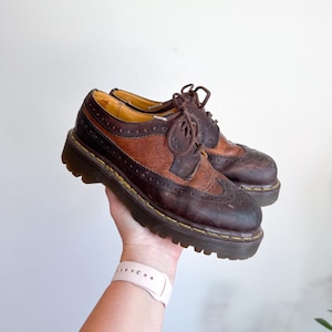 90s Dr Martens Wingtip Shoes - Etsy