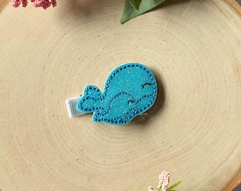 Whale Hair Clips for toddlers, Cute Hair accessories for girls, Pigtail Bows, Baby Girl Hair Clip, Girls alligator clips for hair, Sealife