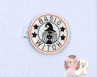 Basic Witch Hair Clips, Halloween Hair Clip, Halloween gift for little girl, feltie hair clip, baby hair clips, toddler hair clips
