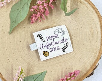 Poor Unfortunate Soul Hair Clip, Cute Hair Clip, Pigtail Bows, Baby Girl Hair Clip, Toddler Hair Clip, Girls Hair Clip, Newborn Bows