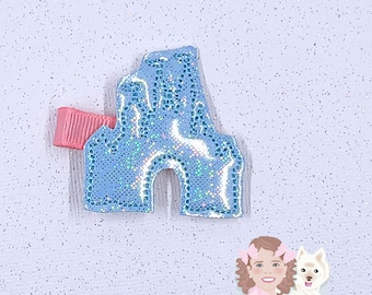 Castle Clip, Princess Hair Clip, Princess hair bow, Castle Bow, Castle gifts for little girl, hair clip for toddler, cute hair accessories