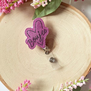 Boujee badge reel, nurse gifts for women, Boujee gifts for her, retractable teacher, gift for heart lovers, Boujee Badge Buddy