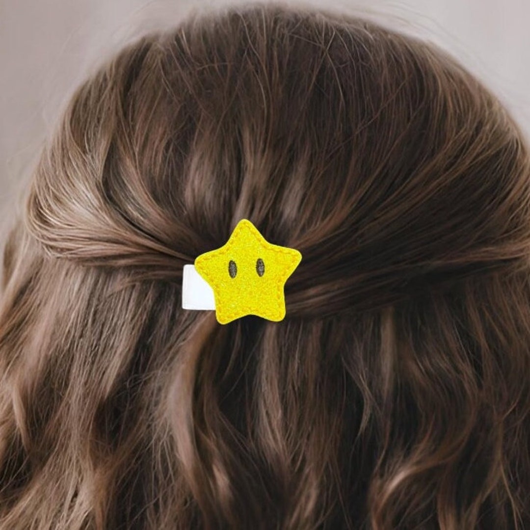 Yellow Star Hair Clips for Girls, Cute Hair Accessories for Kids, Gift