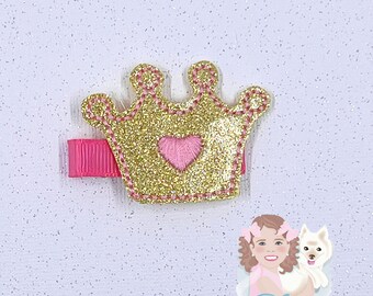 Princess Hair Clip, Princess hair bow, Princess gifts for little girl, hair clip for toddler, cute hair accessories