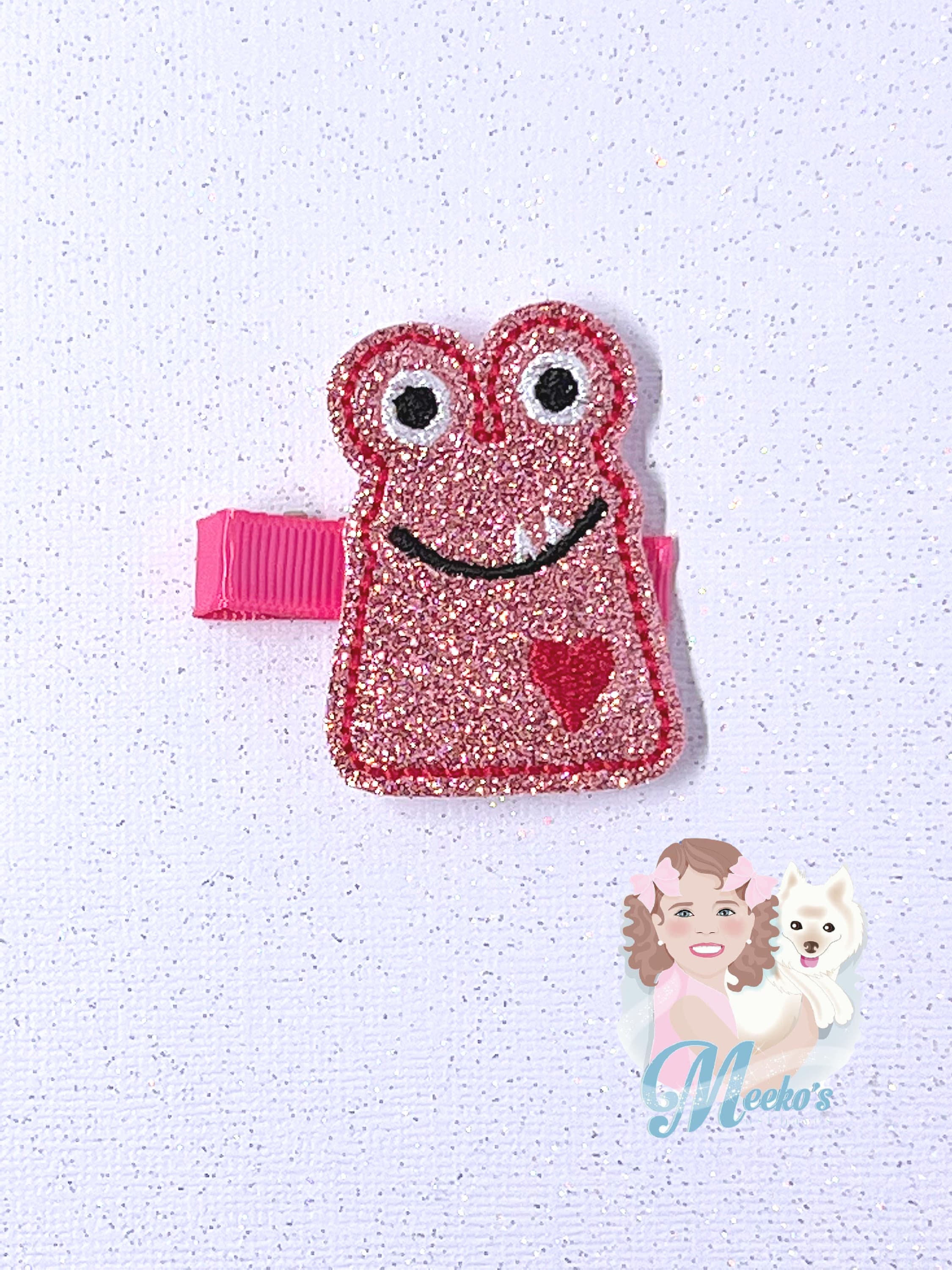 Monster Hair Clip, Valentines Hair Clip, Valentines Gifts