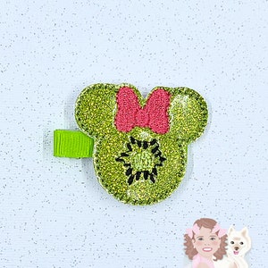Kiwi hair clip for girls, birthday outfit accessories, Minnie gifts for little girls, summer hair clip for toddler girls, cute
