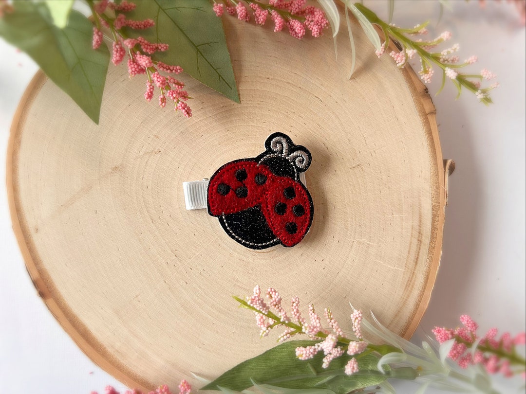 Ladybug Hair Clip Ladybug Hair Bow Feltie Hair Clip Baby Etsy