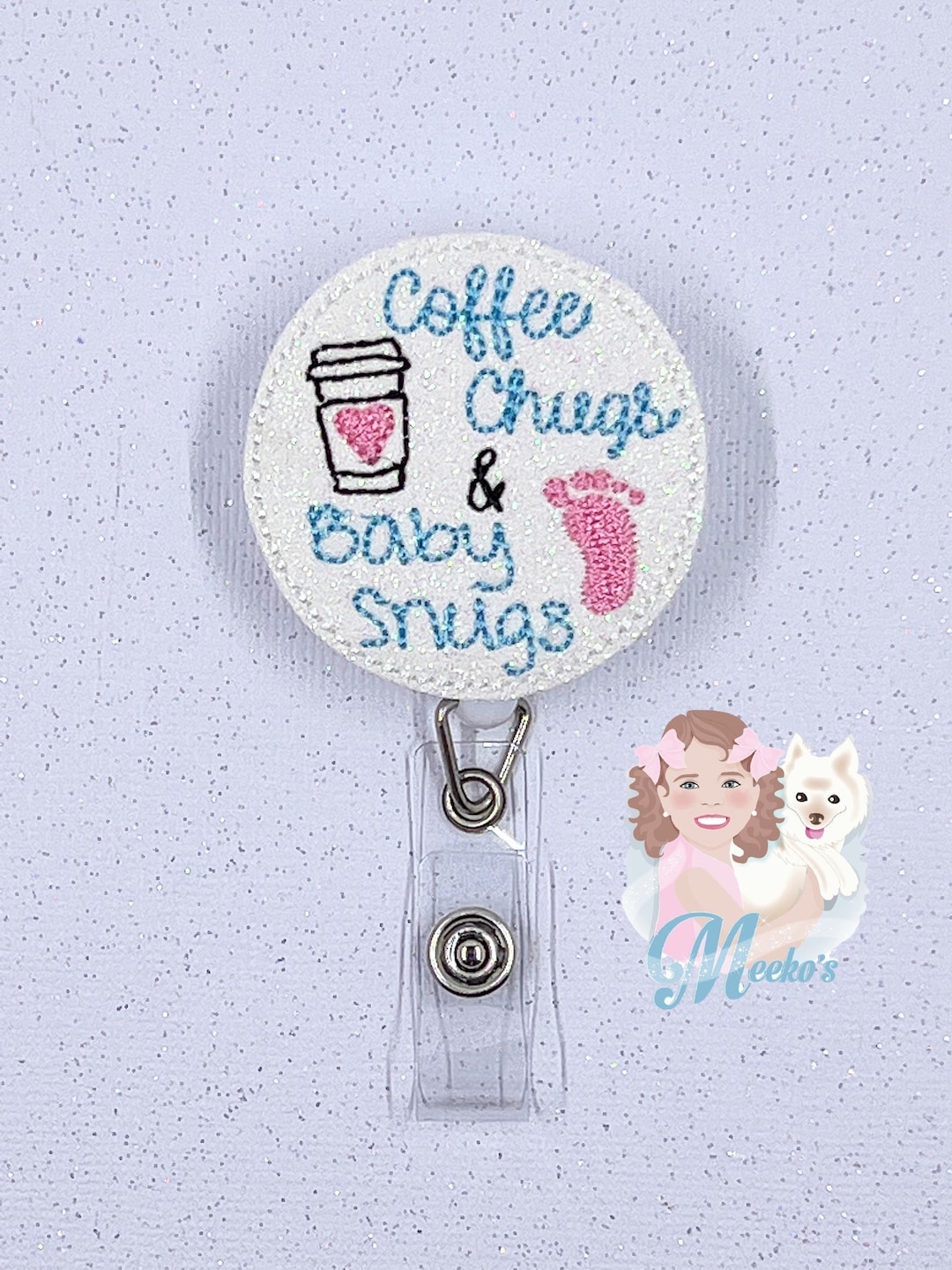 Nurse Badge Reel, Velcro Badge Reel, Nurse Badge Clip, Badge Topper