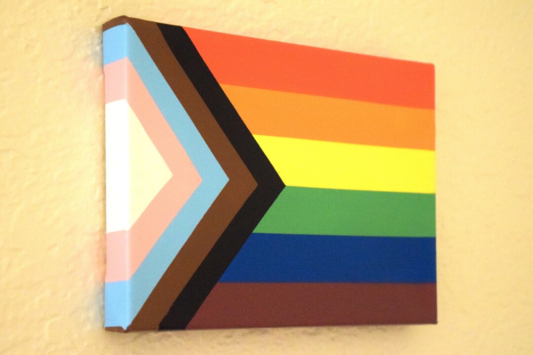 Progress Flag Painting 5x7in - Etsy
