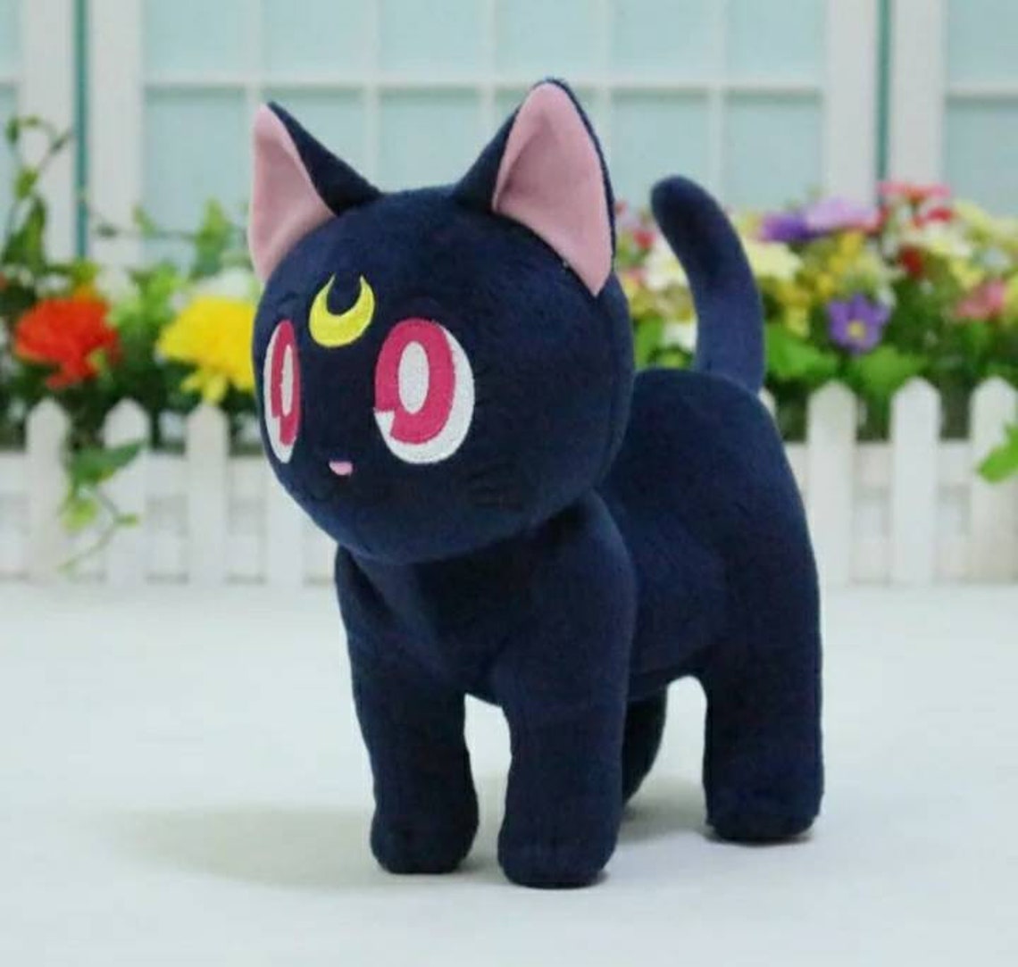 Handmade Sailor Moon Luna Cat Plush Cute 20cm Luna Cat Etsy