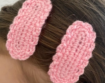 Crochet hair clips