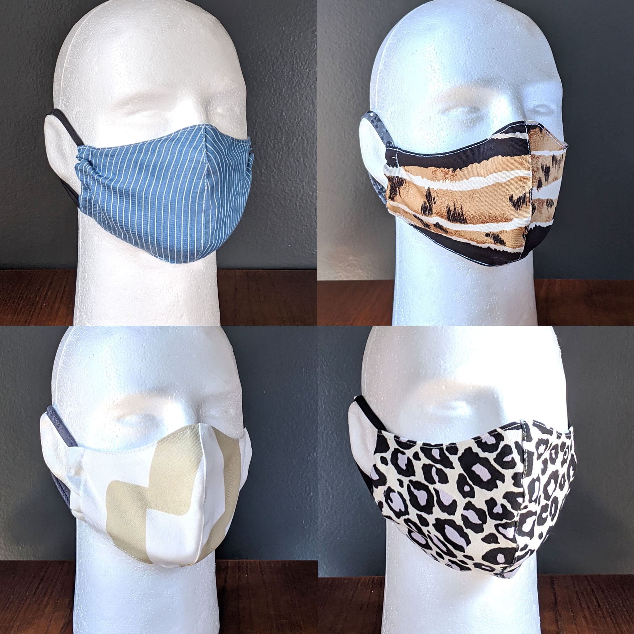 Pack of Assorted Colourful Cotton Face Masks Unisex Etsy