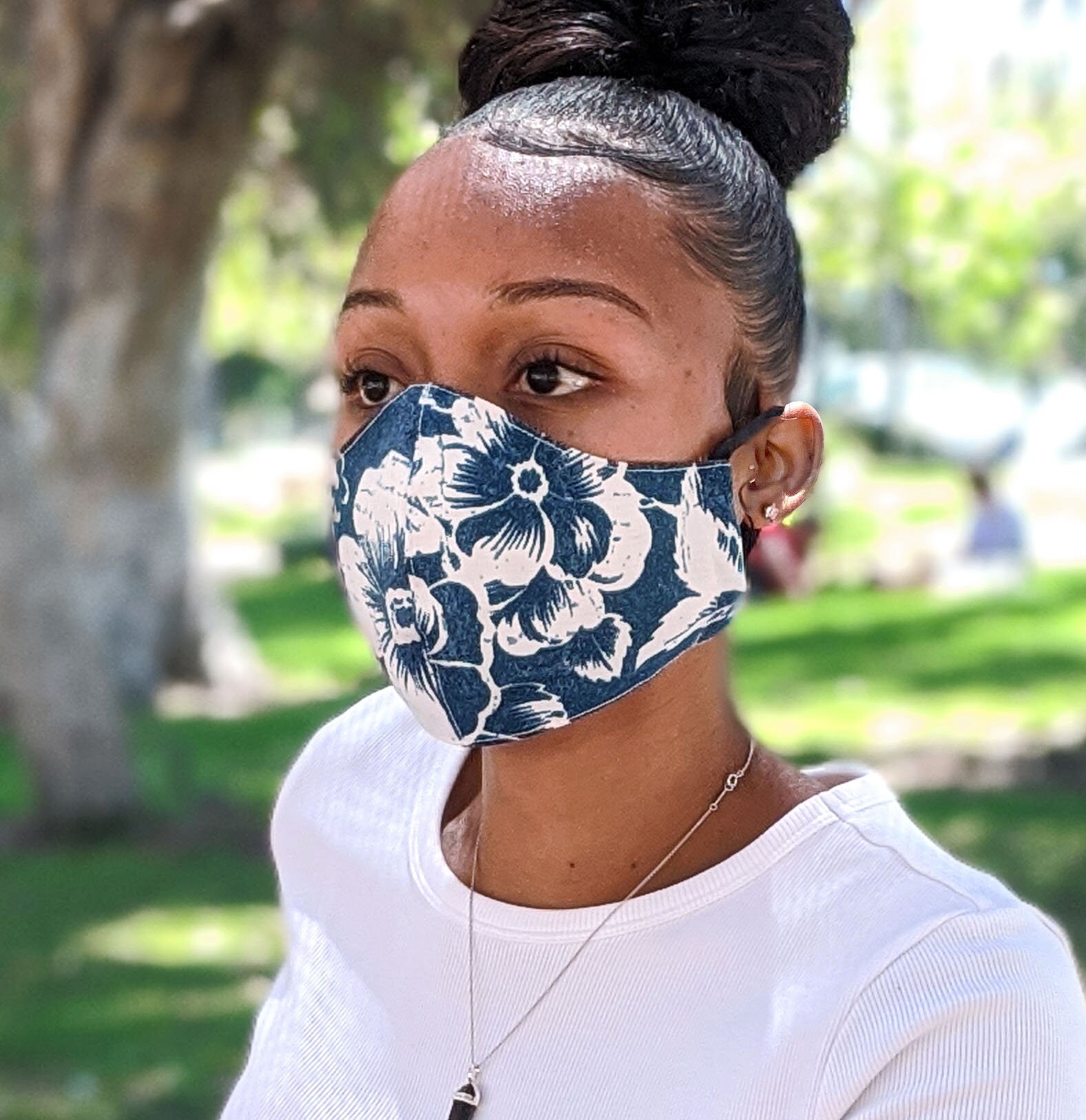 Pack of Denim Blue Hawaiian Face Masks Unisex Washable Etsy
