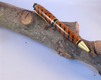 handmade wooden pen herringbone