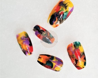 Set of 20 Abstract - Funky Press on Nails