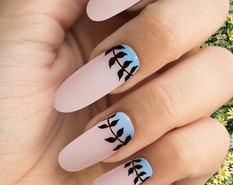 Set of 20 Pastel Press on Nails | Blue and Pink