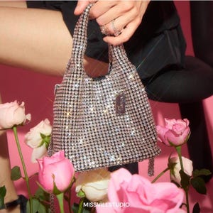 Millee Bag, Rhinestone handbag Diamond luxury handbag by Missvillstudio