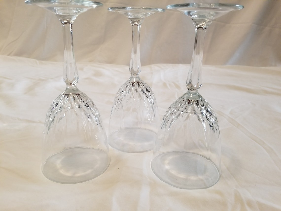 Waterford Wine Glasses Signed on Base Set of 3 Etsy