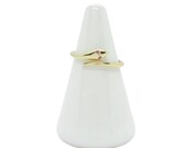 Ruby Eyes 14k Gold Snake Ring