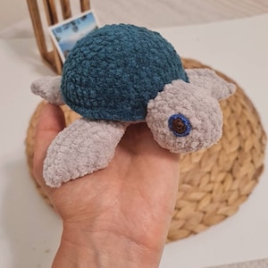 Crochet sea turtle, Baby toy 6-12 month, Crochet sea animals, Turtle crochet, Turtle crochet plushie,  Sea turtle plush, Small sea turtle