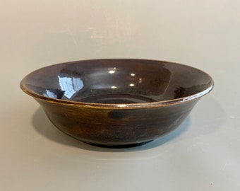 Ceramic eggplant colored handmade bowl, beautiful shiny glaze for sides, fruit, candy or nuts.