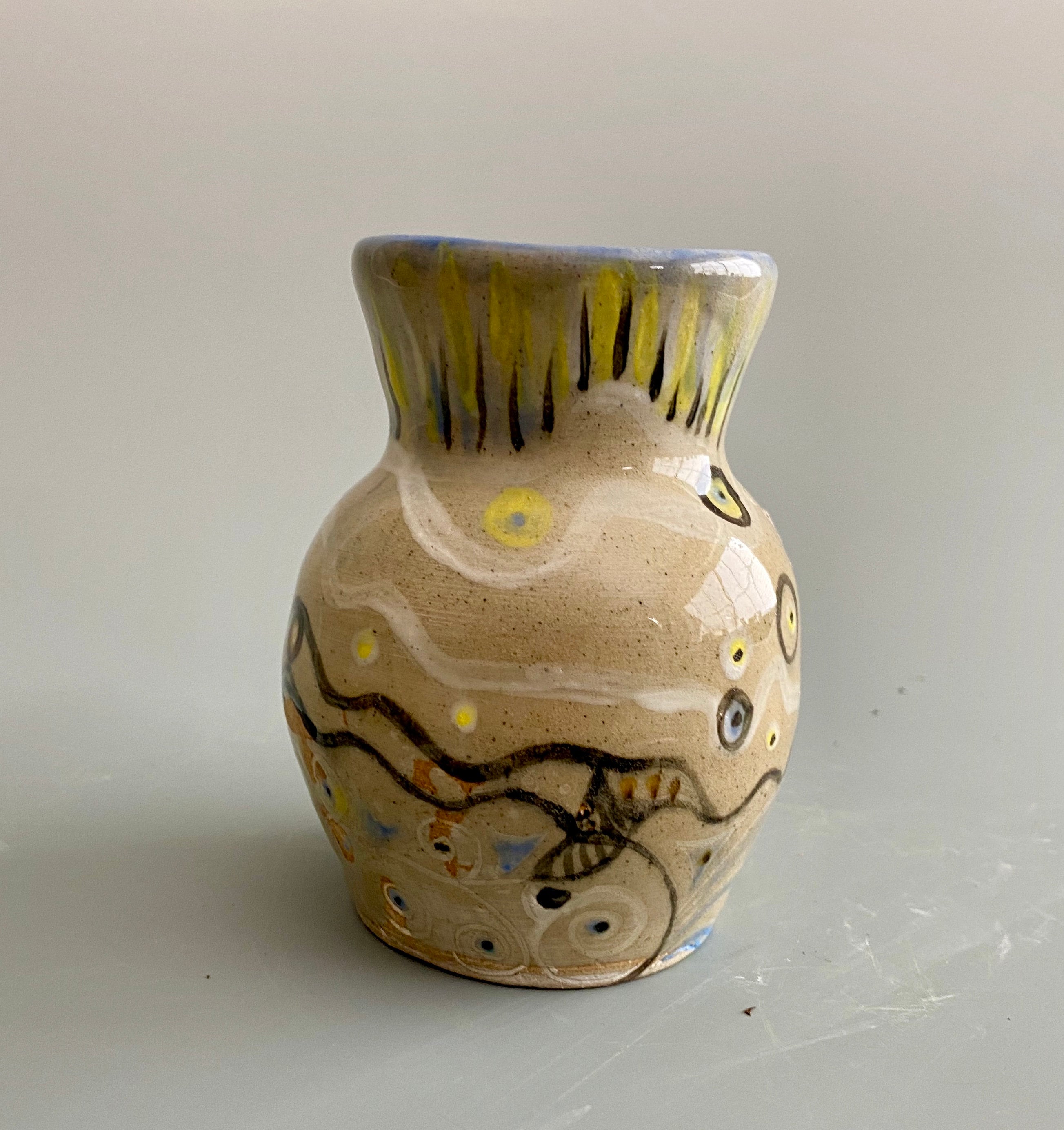 Ceramic Handmade Flower Vase Pottery Vase Hand Decorated Etsy UK