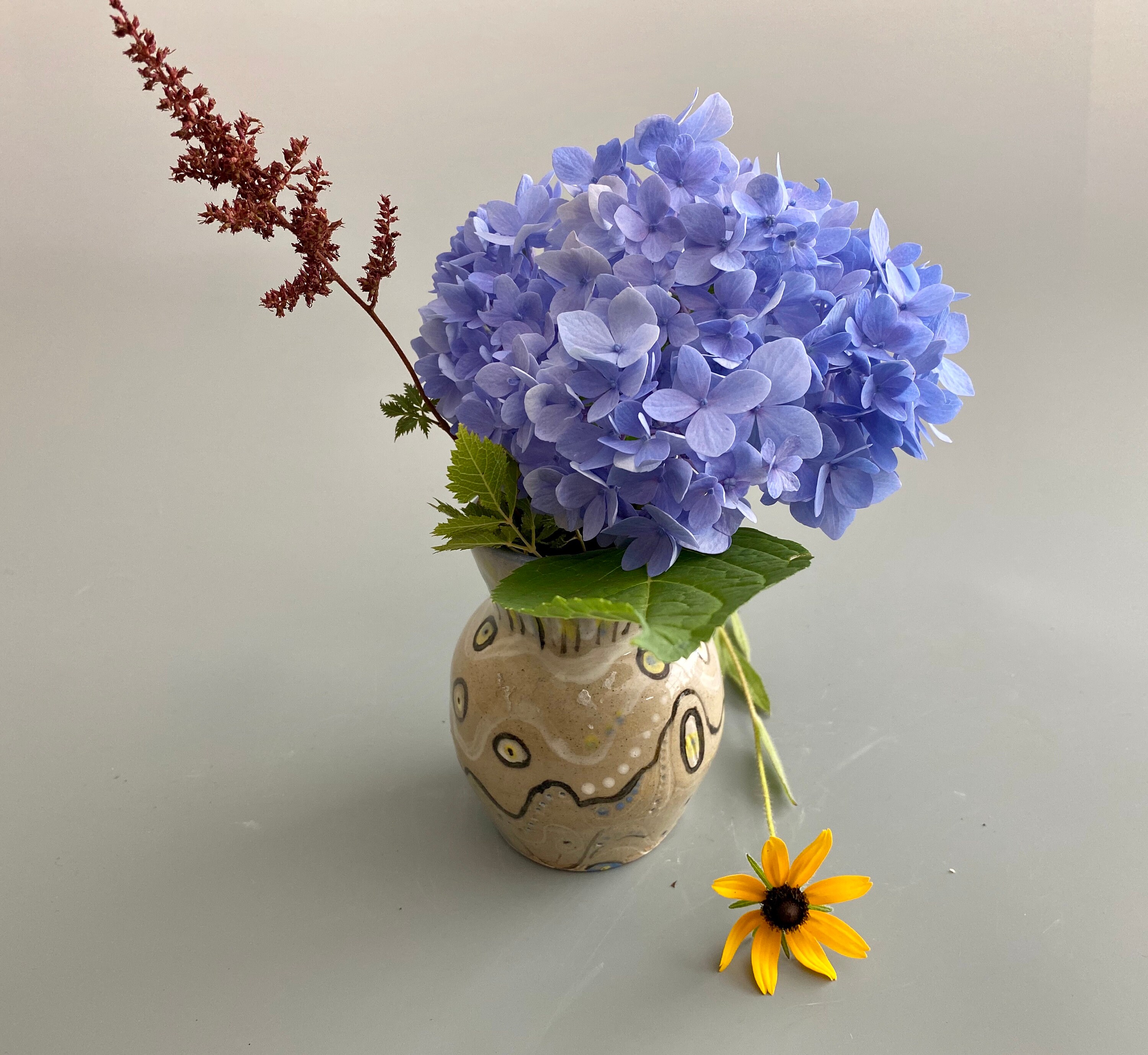 Ceramic Handmade Flower Vase Pottery Vase Hand Decorated Etsy UK