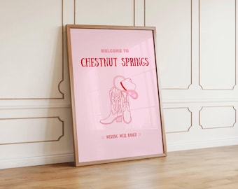 Digitale print Chestnut Springs, leesgrage cowboyprint, Elsie Silver-print, leesgrage digitale print