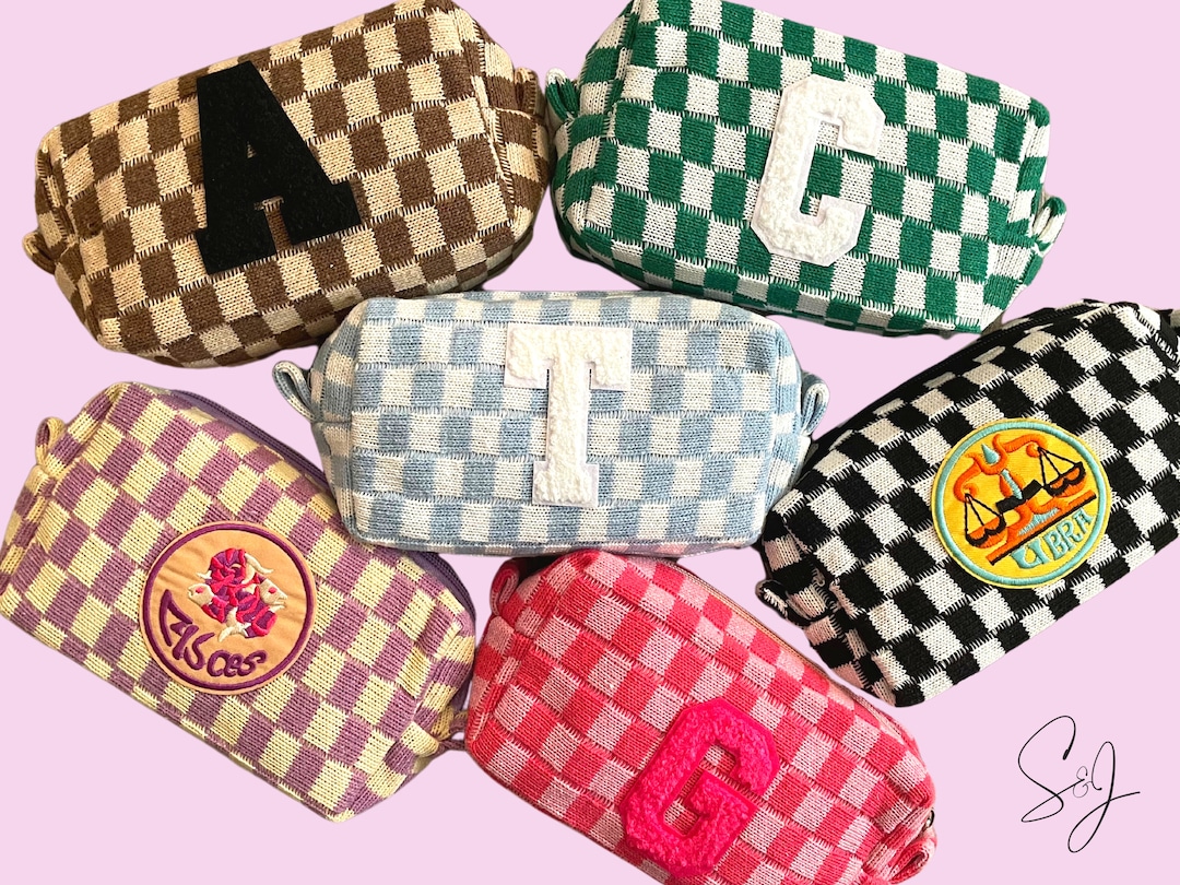 Custom Monogram Cosmetic Bag Gift, Makeup, Trendy, Personalized Etsy