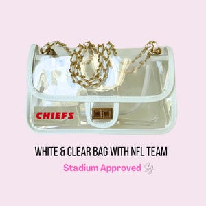 Designer Inspired Clear Bag | Clear Purse | NFL | Gifts | Stadium Approved | Concert Bag | Sports Bag