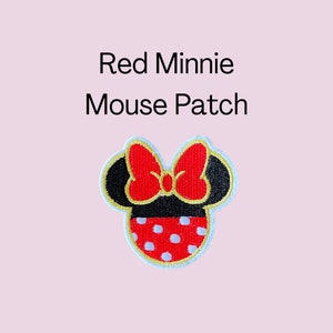 Disney Minnie/ Mickey Mouse Iron On Patch | Disney Accessory