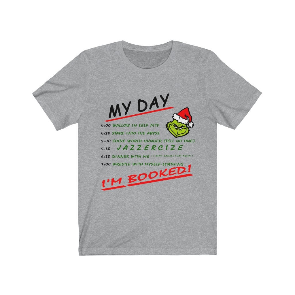 Grinch Daily Schedule Camisa Funny Grinch Camisa de Navidad Etsy