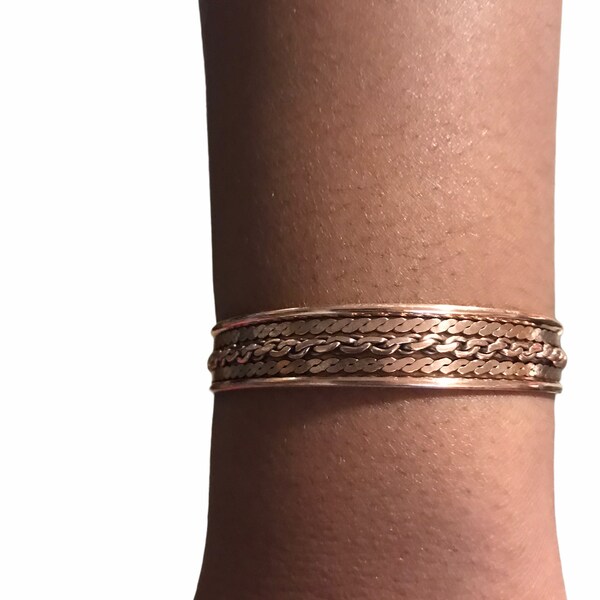 Braided Copper Magnetic Bangle Bracelet