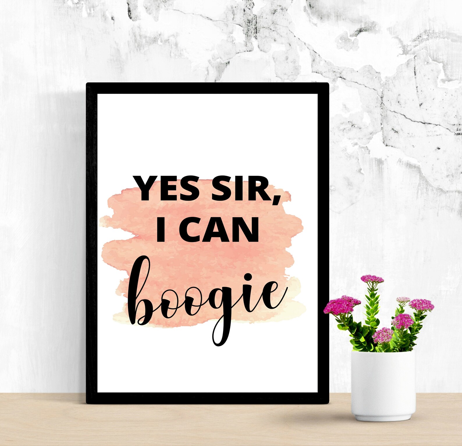 Yes sir I can boogie print wall art disco printable wall art Etsy