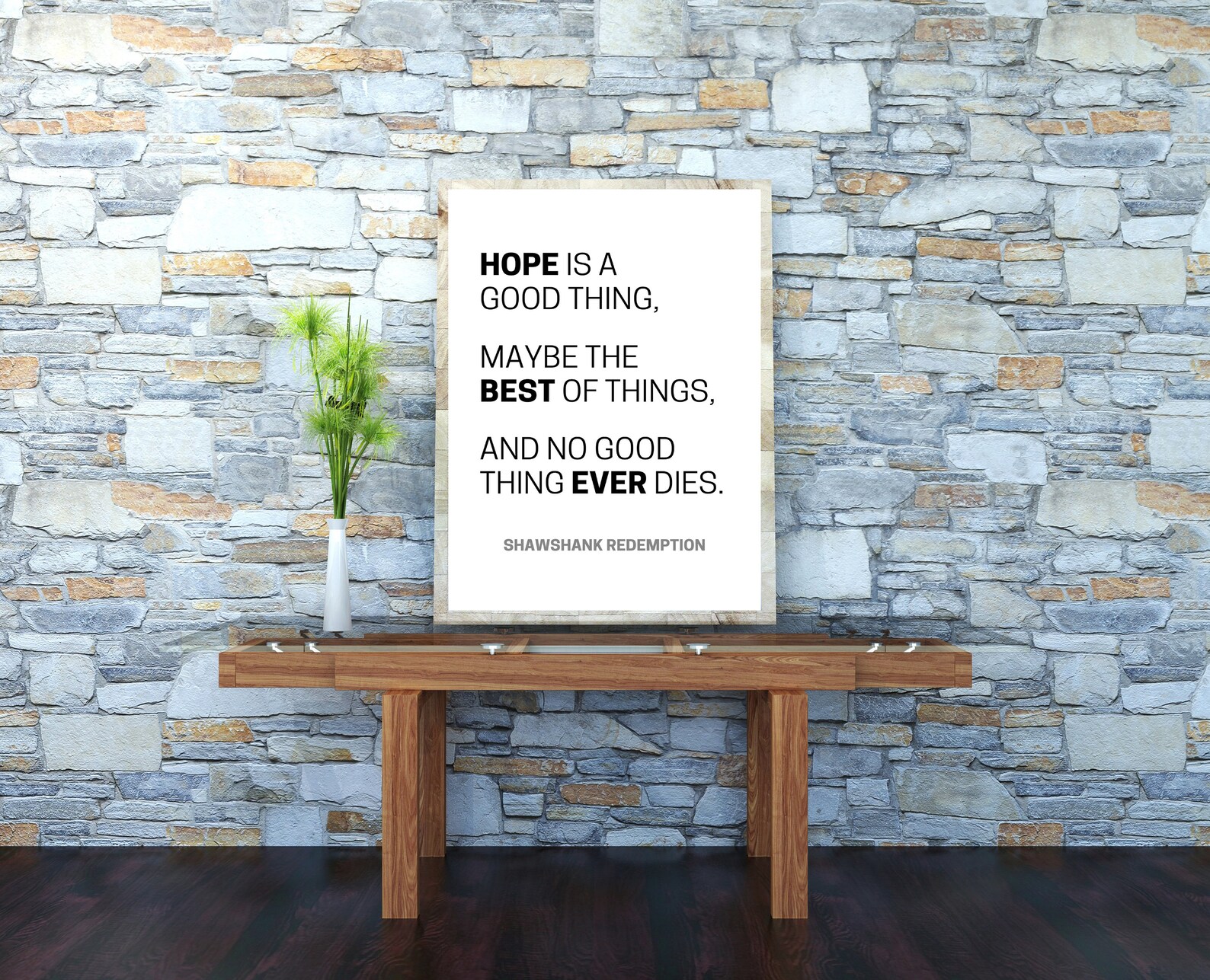 Hope is a Good Thing Print Quote Shawshank Redemption Movie Etsy