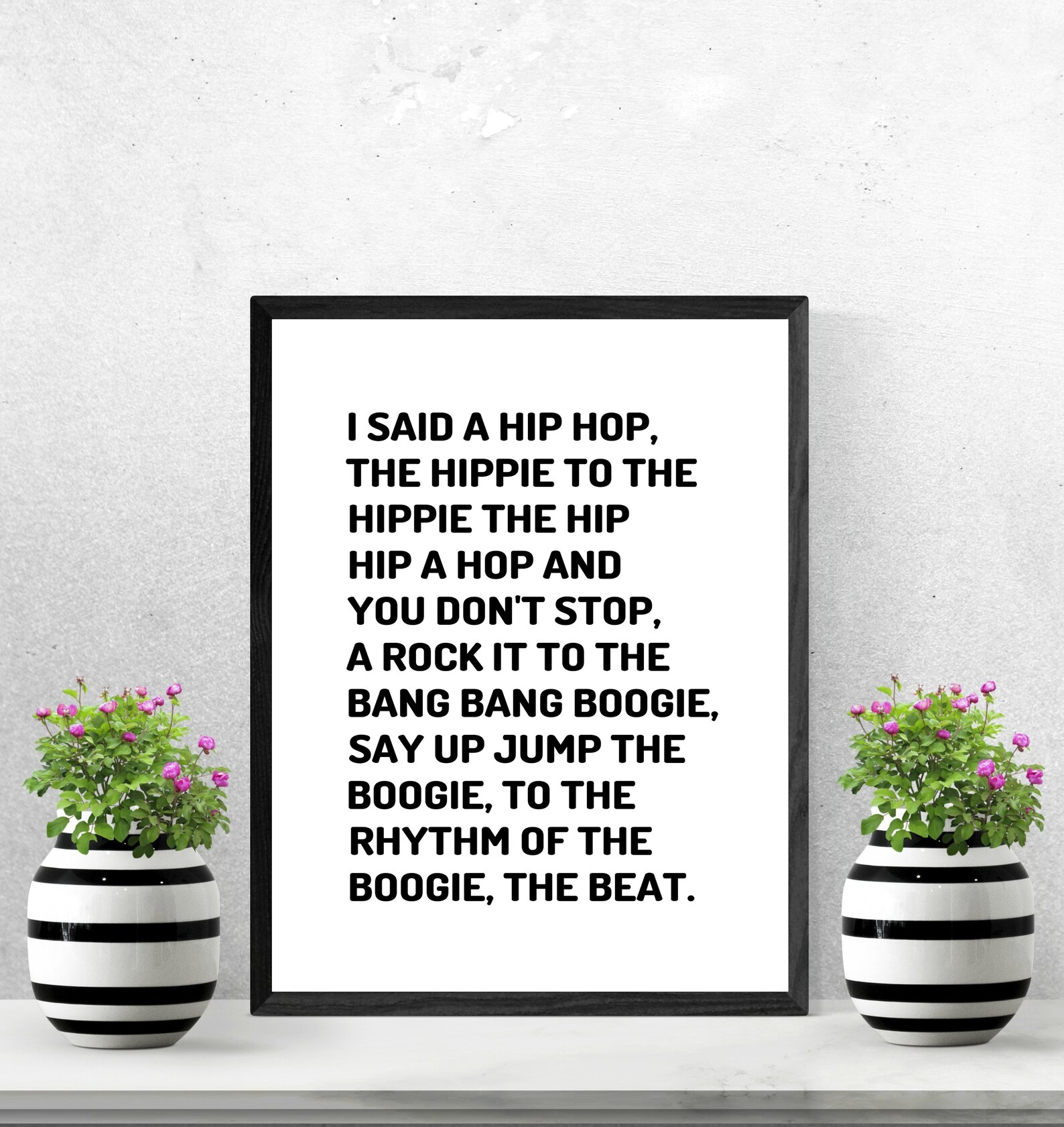 I said a hip hop poster print Rappers delight art prints | Etsy
