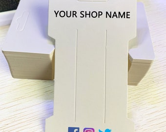 2.6"x4.5" Personalized Hair Accessories Display Cards, Your Own Shop Name Display Cards, Custom Display Card for Hairbands and Hairpins