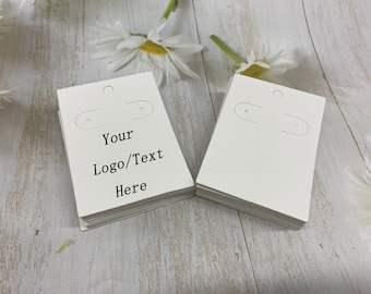 Custom Rectangle Earring Cards, Jewelry Display Card, Personalized Jewelry Hang Tags, Personalized Earring Display Cards, Jewelry Cards
