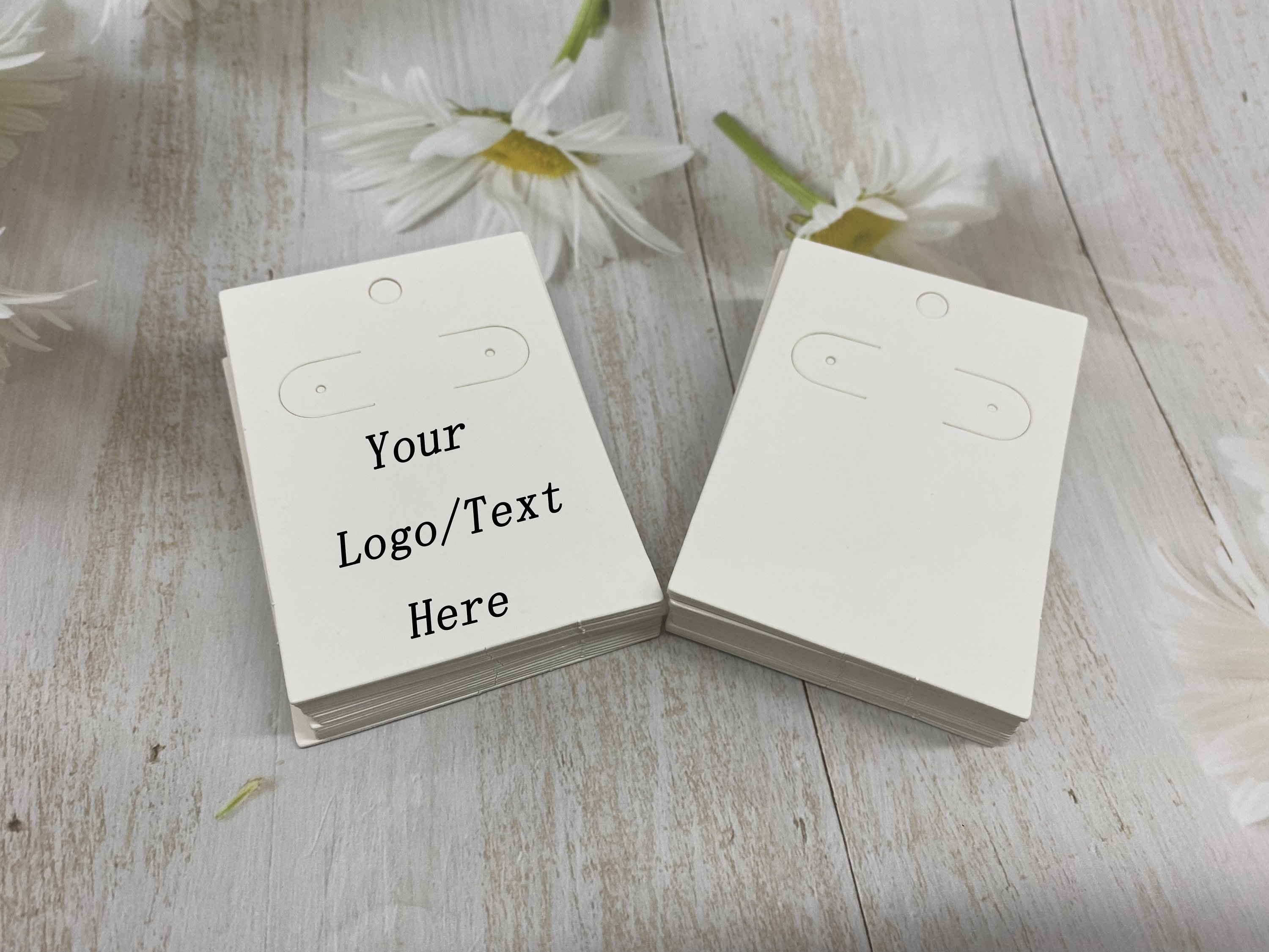 Jewelry Rack Card Custom Rectangle Earring Cards, Jewelry Display Card, Personalized ...