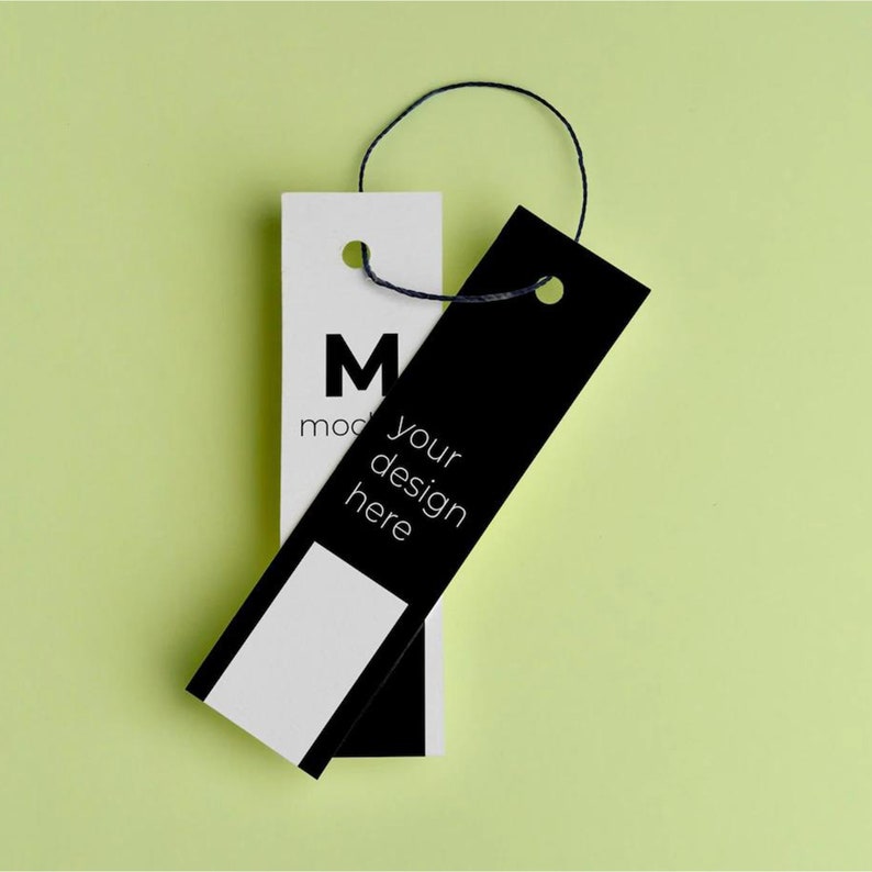 Modern Boutique Tag for Clothing, Custom Clothing Tags, Clothing label, Custom Hang Tag, Custom Clothing labels, Product Tag with String image 2