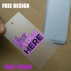 Aangepaste display-hanglabels, duidelijke hanglabels voor kleding, gepersonaliseerde enkelzijdige bedrukking Tags hanglabels sieraden, aangepaste prijskaartjes