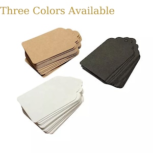 Etiquetas de papel kraft en blanco, etiquetas de regalo para escribir, etiquetas para regalos de boda, etiquetas colgantes negras con hilo de yute natural gratis para regalos, envoltura de regalos